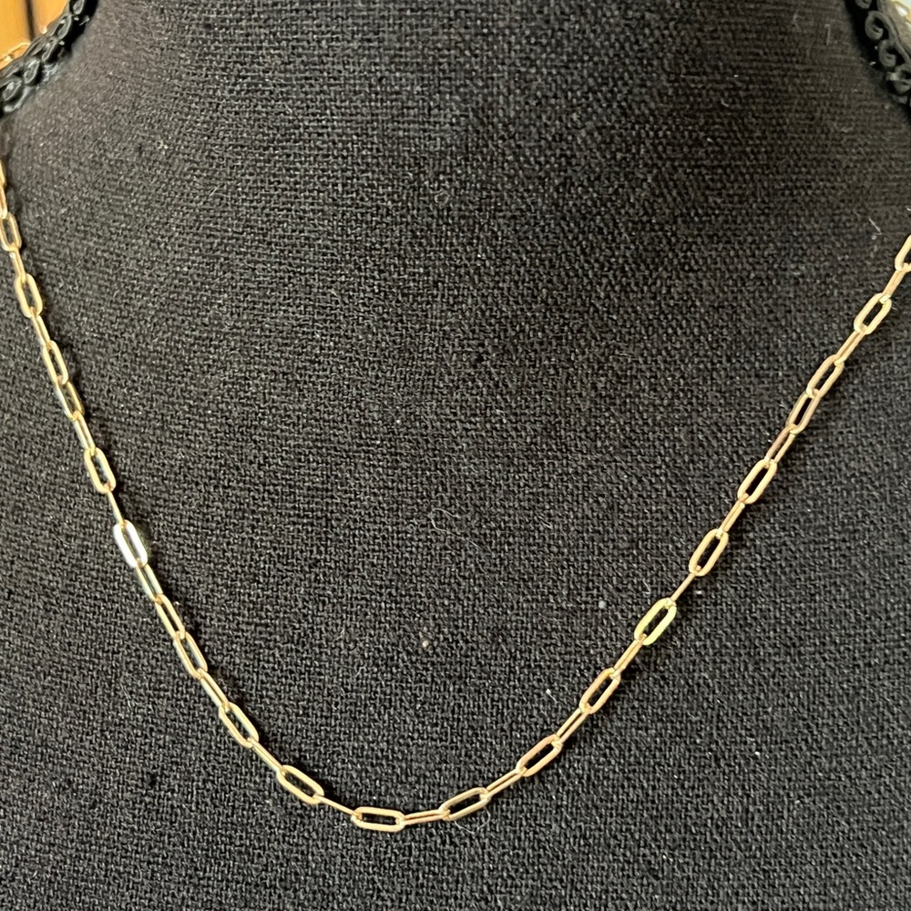 18” Gold Paperclip Necklace with Extension